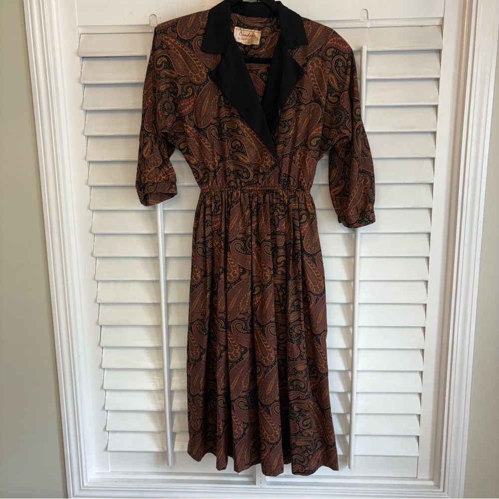 Candace By Ingrid Paisley Midi Dress‎ Size 5/6